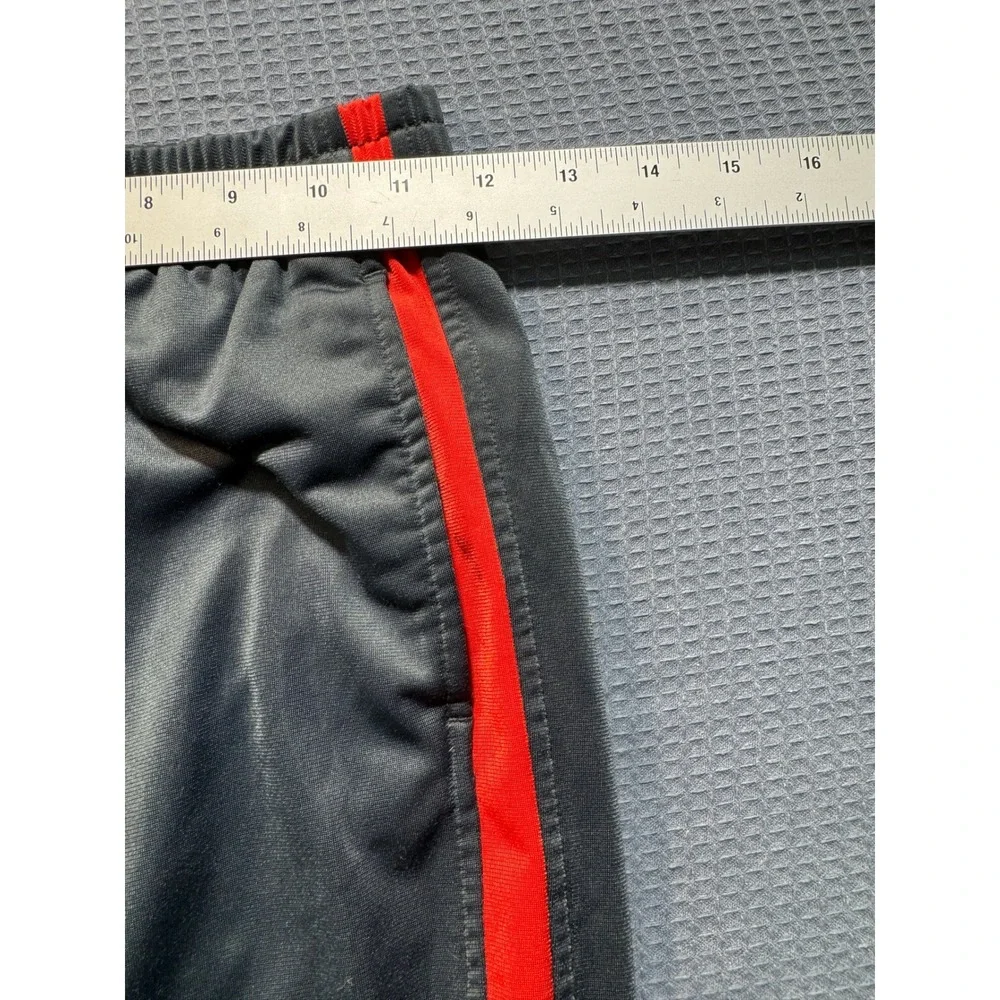 Athletic Works Track Pants Girls L 10-12 Gray Red Stripe Activewear Joggers